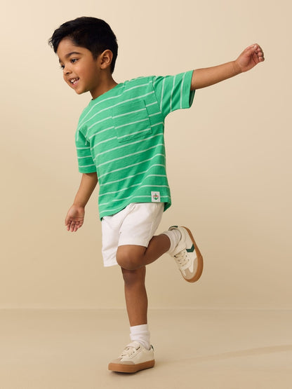 Green Pocket Short Sleeve Stripe T-Shirt (3mths-7yrs) (3mths-7yrs)