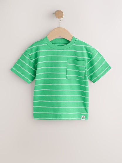 Green Pocket Short Sleeve Stripe T-Shirt (3mths-7yrs) (3mths-7yrs)