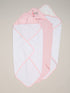 Rock-A-Bye Baby Boutique Pink Hooded Towels 3 Pack - Size One