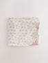 Pink Ditsy Floral Cotton Baby Muslin Blanket - Size ONE - Pink Ditsy Floral