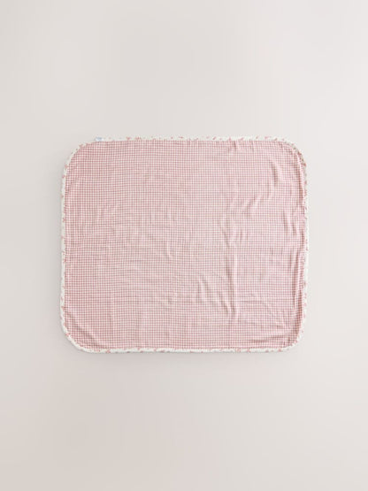 Pink Ditsy Floral Cotton Baby Muslin Blanket - Size ONE