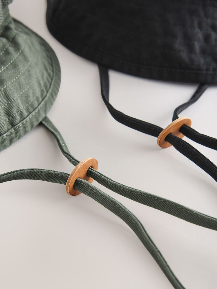 Green/Black Boonie Hats 2 Pack