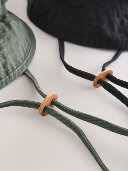 Green/Black Boonie Hats 2 Pack