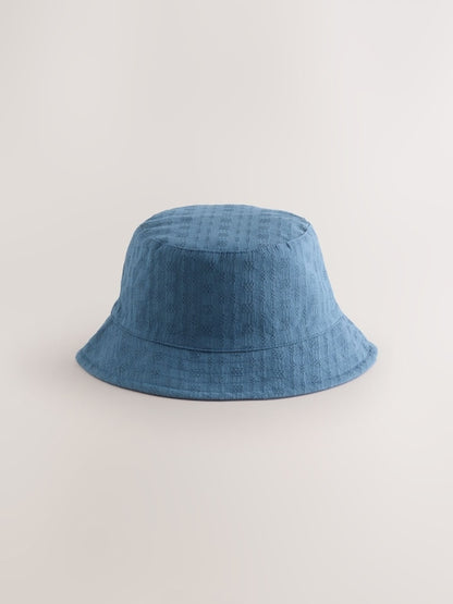 Khaki Green/Navy Blue Reversible Bucket Hats 2 Pack - Size S-M