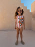 Never Fully Dressed Cream Banana Stripe Swimsuit - Never Fully Dressed Cream Banana Stripe / 10 Years (140cm)