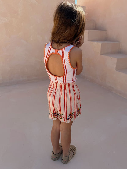 Never Fully Dressed Cream Banana Stripe Swimsuit