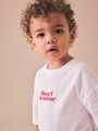White Short Sleeve Small Graphic T-Shirt (3mths-8yrs) - Size 3-6 Months (62-68cm)