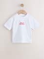 White Short Sleeve Small Graphic T-Shirt (3mths-8yrs) - Size 3-6 Months (62-68cm)