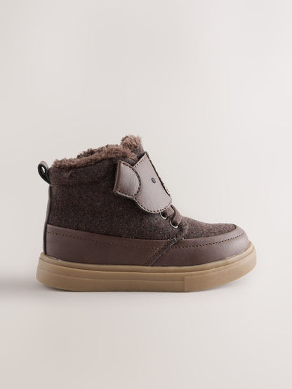Brown Dog Standard Fit (F) Warm Lined Touch Fastening Boots - Size EU 20.5 (UK 4) - Brown Dog