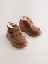 Tan Brown Standard Fit (F) Warm Lined Touch Fastening Boots - Size EU 20.5 (UK 4) - Tan Brown