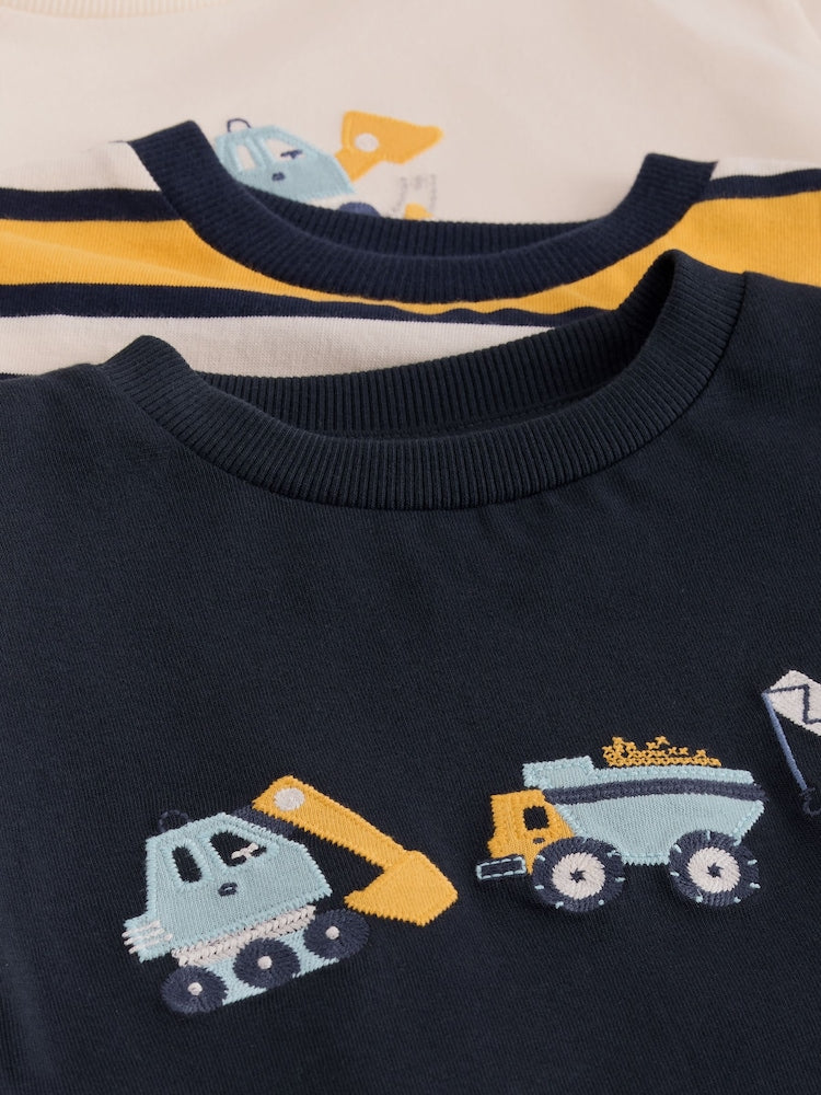 Navy Digger Embroidery Long Sleeve Graphic