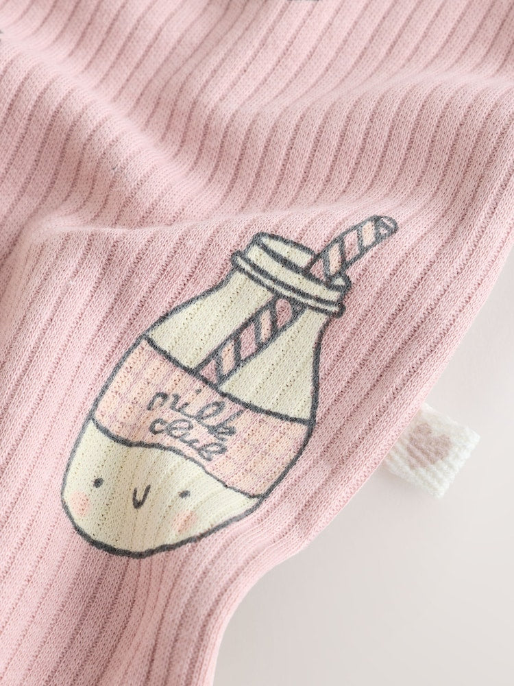 Pink Brunch Two Way Zip Baby Sleepsuits 3 Pack (0mths-3yrs)