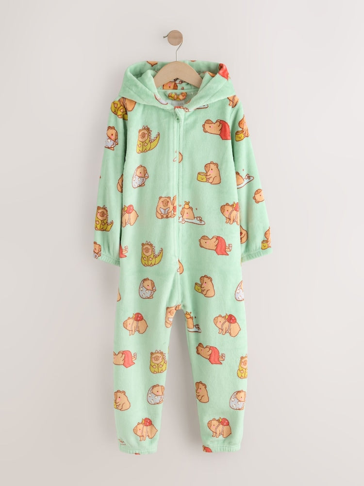 Blue Capybara Fleece All-in-One (1.5-16yrs)