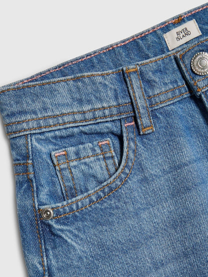 River Island Blue Barrel Fit Jeans