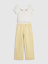 River Island White Puff Sleeve Top & Denim Jeans Set - White / 10 Years (140cm)