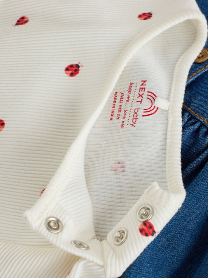 Denim Embroidered Pinafore and