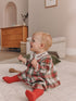 Ecru and Red Checked Dress and Tights Baby 2 Piece Set (0mths-2yrs) - Ecru and Red Checked / Up to 1 Month (50-56cm)