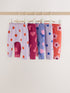 Lilac Purple Flower Baby Leggings 5 Pack (0mths-2yrs) - Lilac Purple Flower / Up to 1 Month (50-56cm)