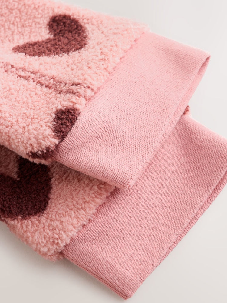 Pink Heart Baby Fleece Sweater and Leggings Set 2 Piece (0mths-2yrs)