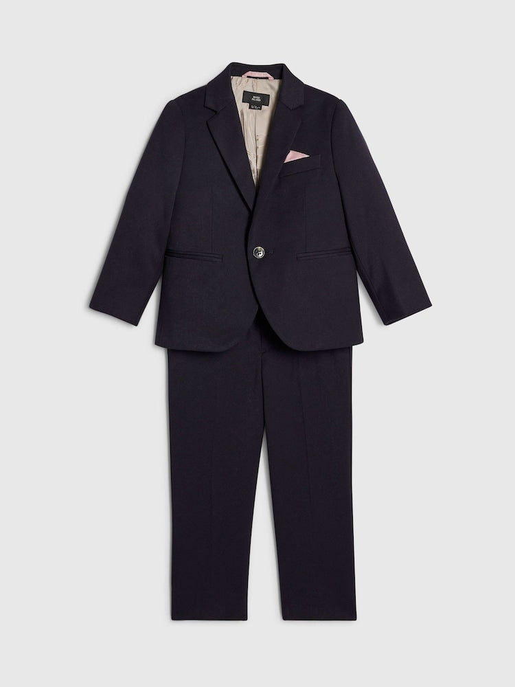 River Island Blue Tailored Suit Jacket &amp; Suit Trousers Set