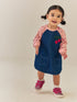 Cherry Print Raglan Denim Dress (3mths-8yrs) - Cherry Print Raglan Denim / 12-18 Months (80-86cm)
