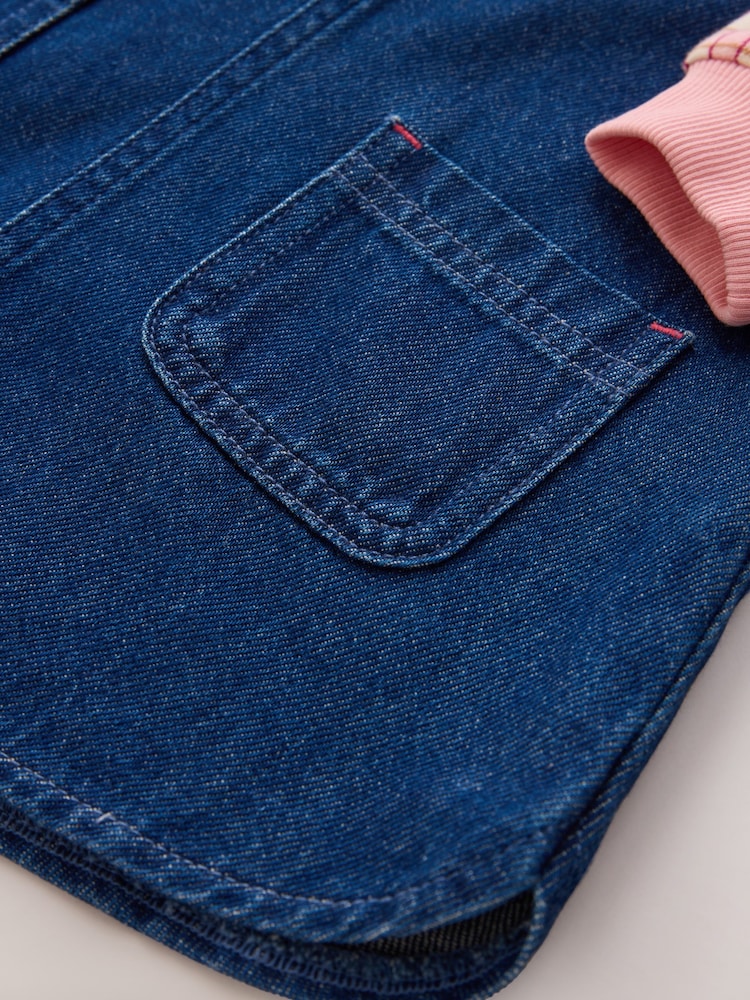 Cherry Print Raglan Denim