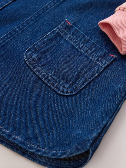 Cherry Print Raglan Denim
