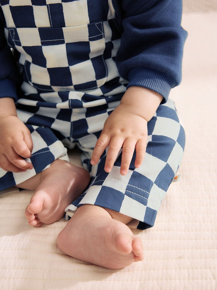 Navy Blue Checkerboard