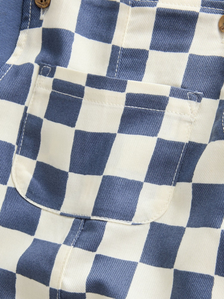 Navy Blue Checkerboard