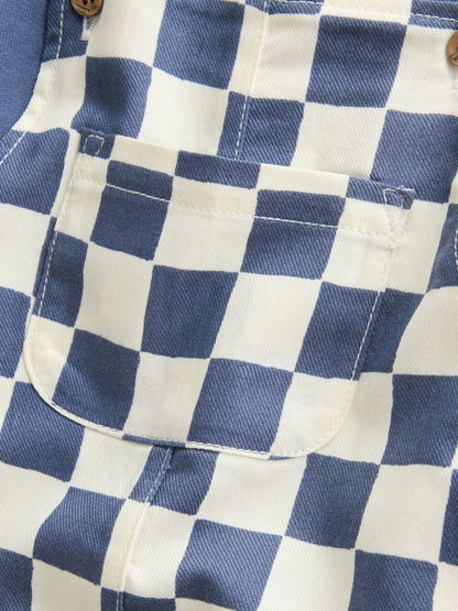 Navy Blue Checkerboard
