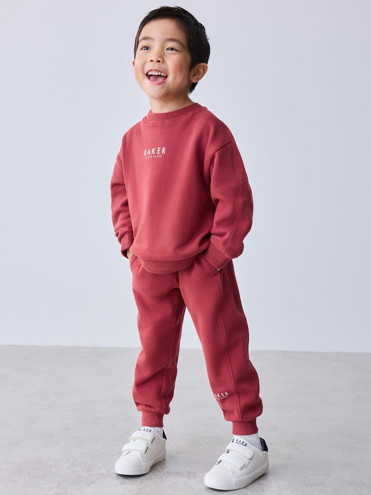 Baker by Ted Baker Red Sweatshirt and Joggers Set