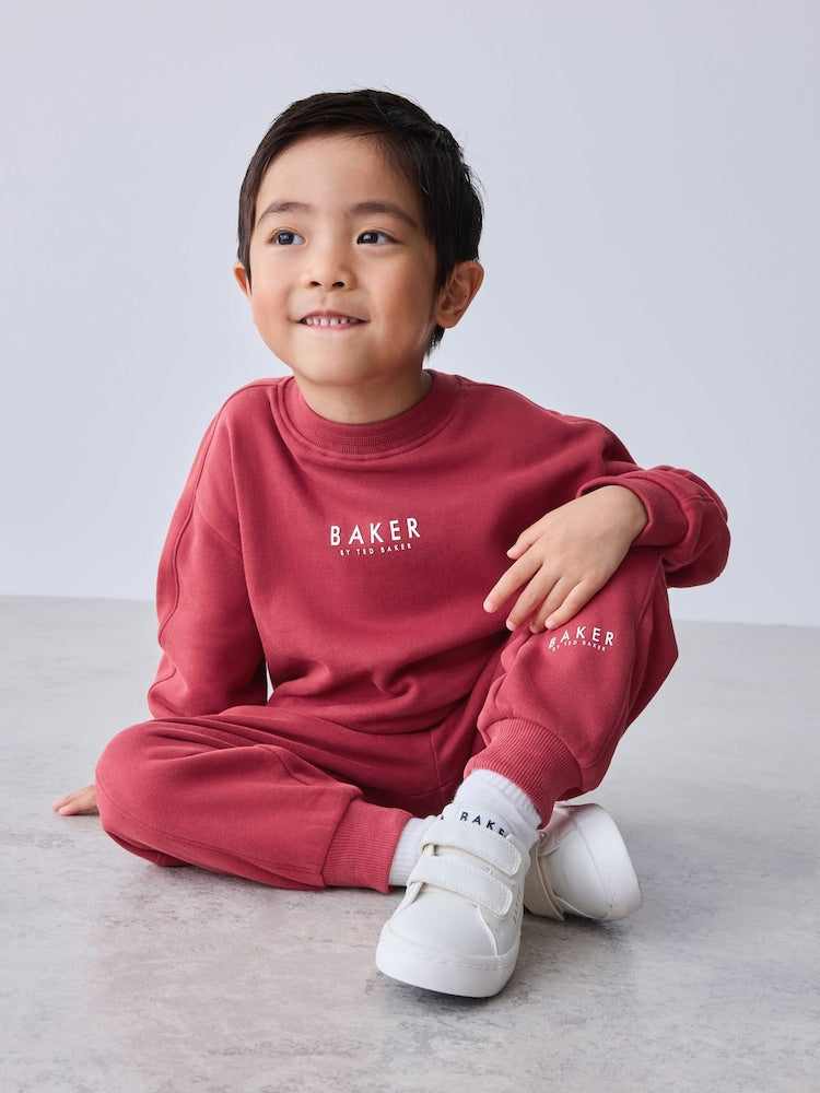 Baker by Ted Baker Red Sweatshirt and Joggers Set