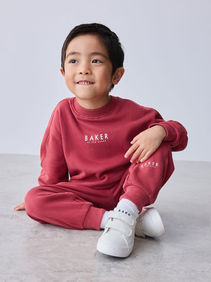 Baker by Ted Baker Red Sweatshirt and Joggers Set