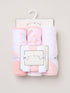 Rock-A-Bye Baby Boutique Pink Hooded Towels And Wash Cloth Set 3 Pack - Size One