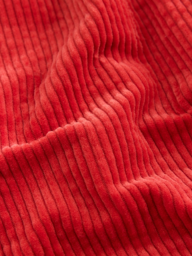 Red Wide Fit Textured Corduroy Pull On Trousers (3mths-7yrs)