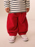 Red Wide Fit Textured Corduroy Pull On Trousers (3mths-7yrs)