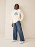 Dark Blue Wide Fit Pull On Jeans (3-16yrs)