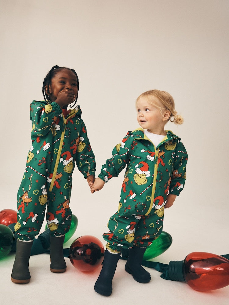 The Grinch Waterproof Printed Puddlesuit (9mths-7yrs) - The Grinch / 12-18 Months (80-86cm)