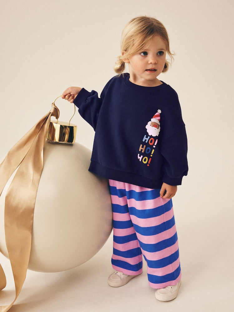 Navy/Purple Christmas Santa