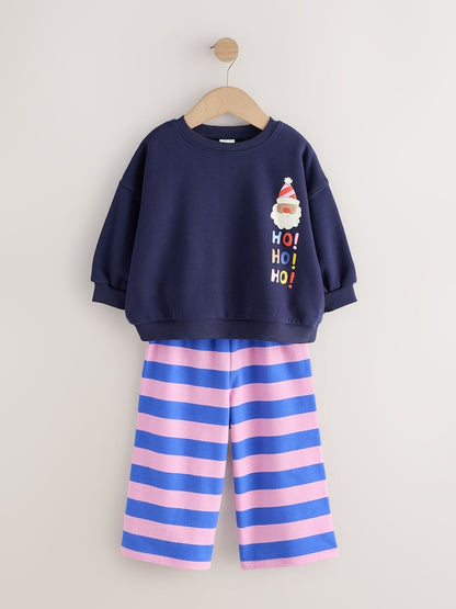 Navy/Purple Christmas Santa