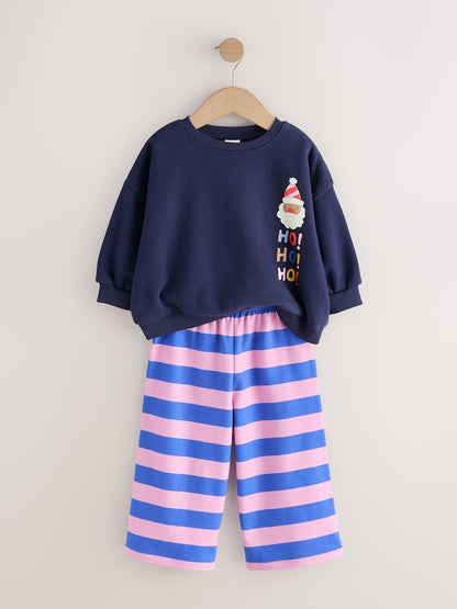 Navy/Purple Christmas Santa