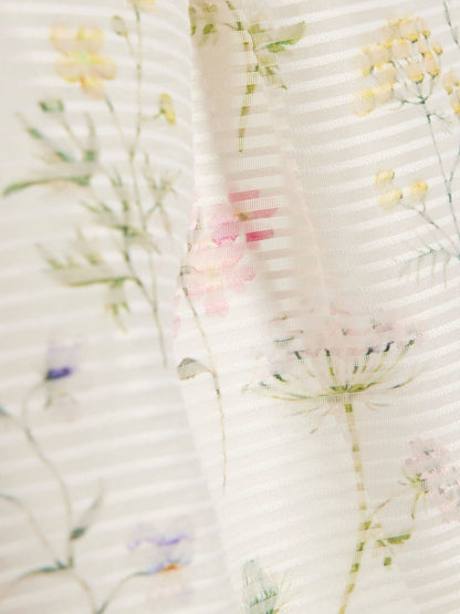 River Island White Floral Burnout Mesh Dress