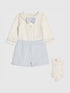 River Island Blue Long Sleeve Smart Bloomer & Socks Set