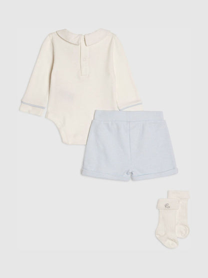 River Island Blue Long Sleeve Smart Bloomer &amp; Socks Set