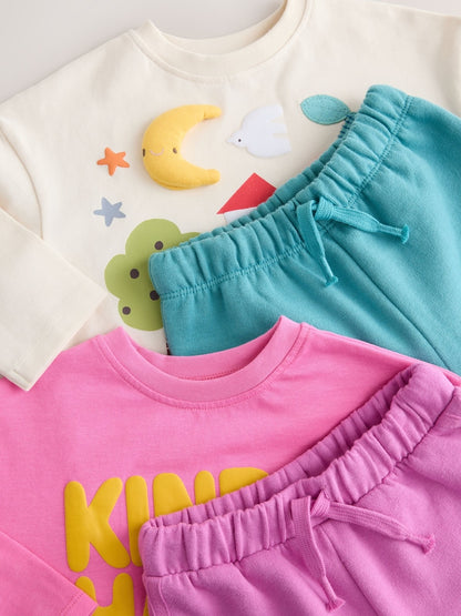 Pink &amp; Ecru Padded Bunny