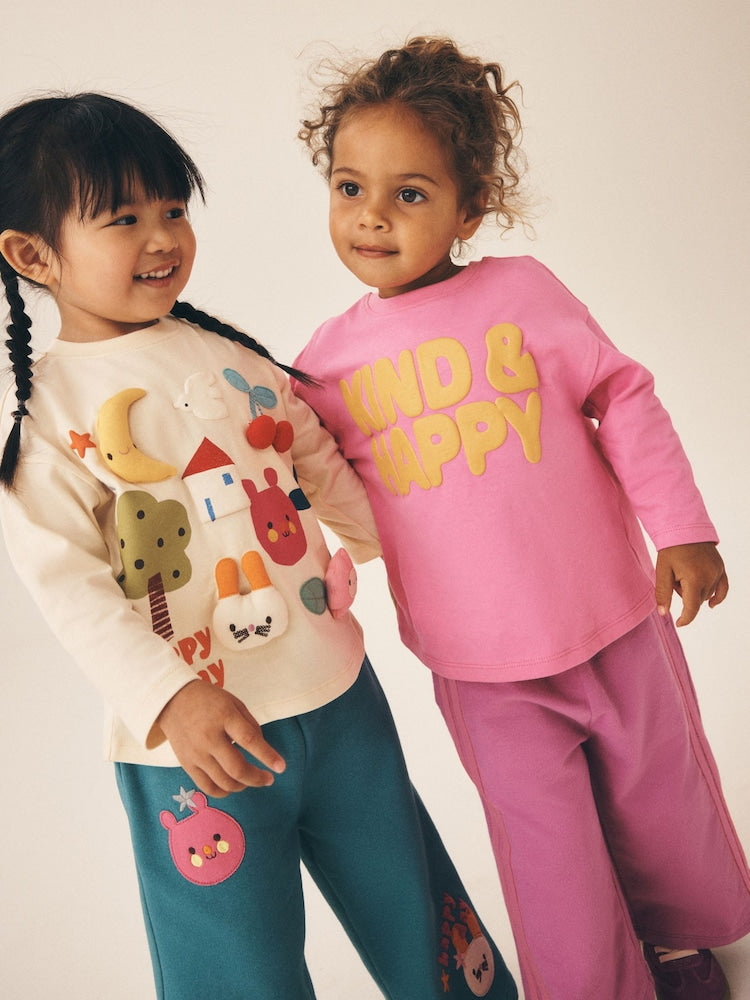 Pink &amp; Ecru Padded Bunny