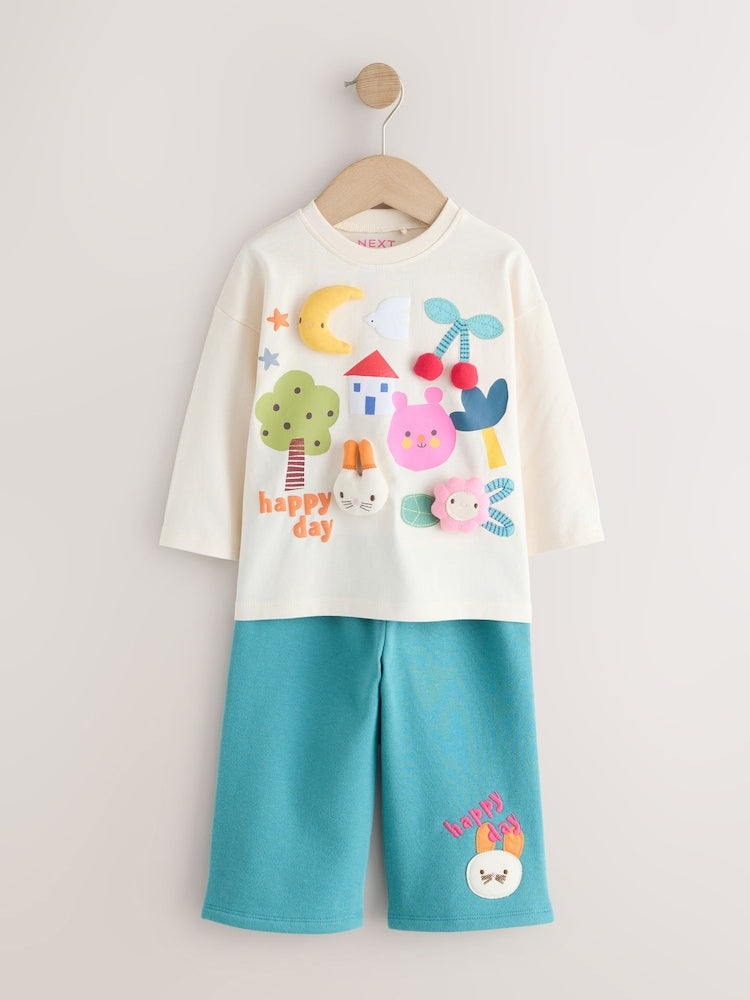 Pink &amp; Ecru Padded Bunny