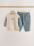 Blue/Cream Stars Sweatshirt and Cord Trousers Baby Set 2 Piece (0mths-2yrs)
