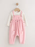 Pink Bunny Dungaree and Bodysuit Baby 2 Piece Set (0mths-2yrs) - Pink Bunny / 12 - 18 Months (80 - 86cm)