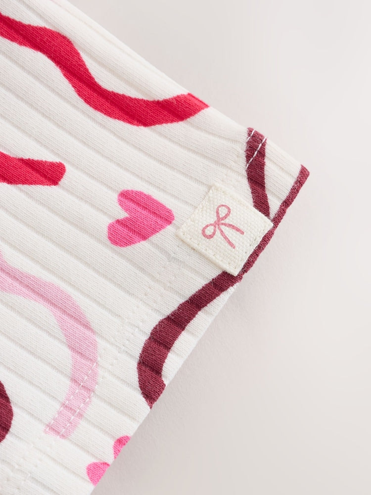 Burgundy Red Bow Baby Long Sleeve Top And Leggings 6 Piece Set (0mths-2yrs)